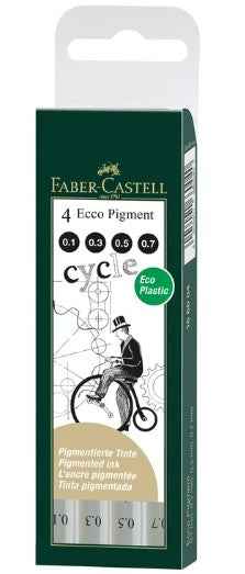 Faber-Castell - Ecco Pigment Fineliner Pens - Set of 4