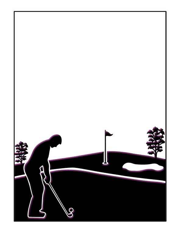 Embossing Folder - Golfing Day Size 5 x 7