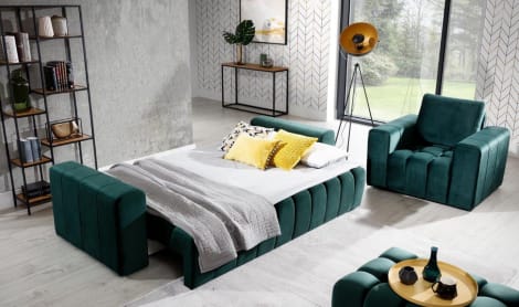 Lazaro Condo Style 3 Seater Storage Sleeper Sofa - Multiple Colors Available