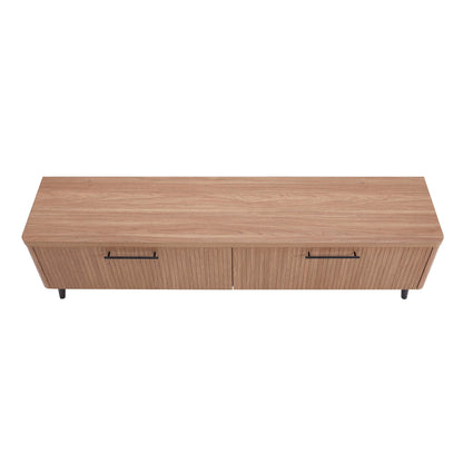 Tempo 69" Fluted TV Stand with 2 Drawers - Multiple Color Options