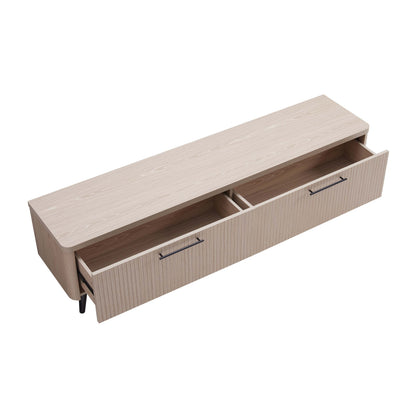 Tempo 69" Fluted TV Stand with 2 Drawers - Multiple Color Options