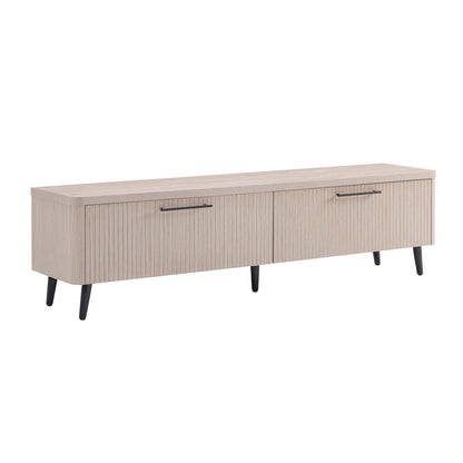 Tempo 69" Fluted TV Stand with 2 Drawers - Multiple Color Options