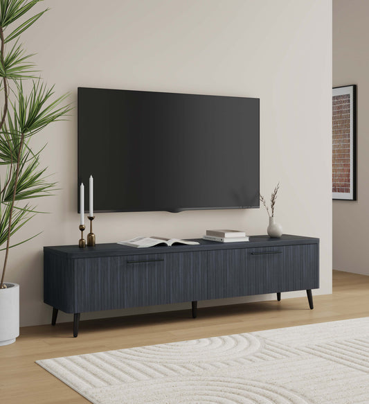 Tempo 69" Fluted TV Stand with 2 Drawers - Multiple Color Options