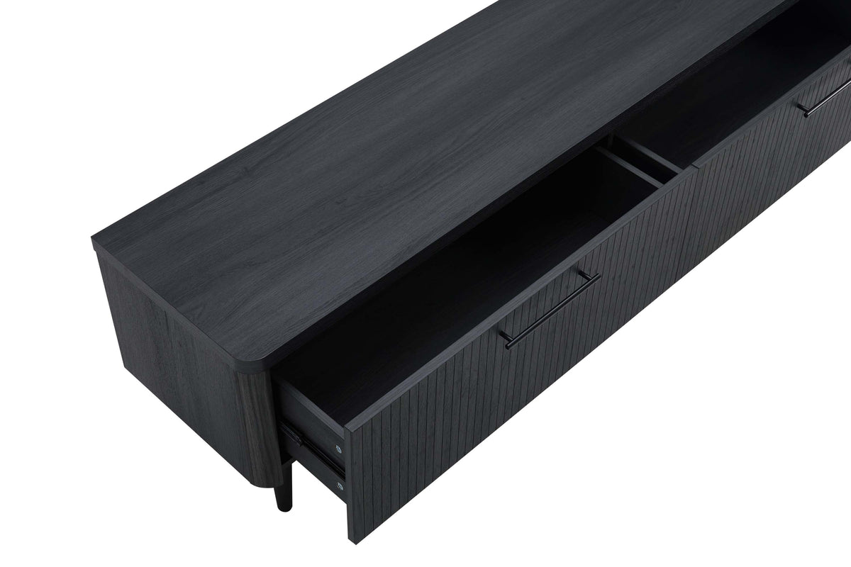 Tempo 69" Fluted TV Stand with 2 Drawers - Multiple Color Options
