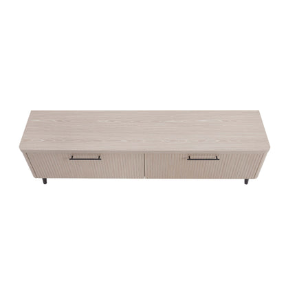 Tempo 69" Fluted TV Stand with 2 Drawers - Multiple Color Options