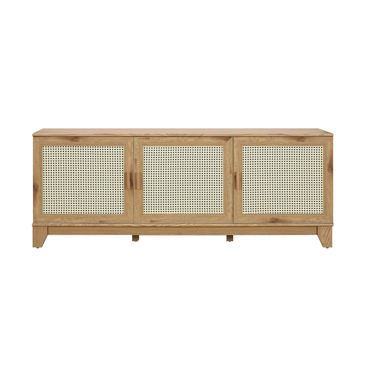 Drift 63" Faux Cane Storage TV Stand - Multiple Color Options