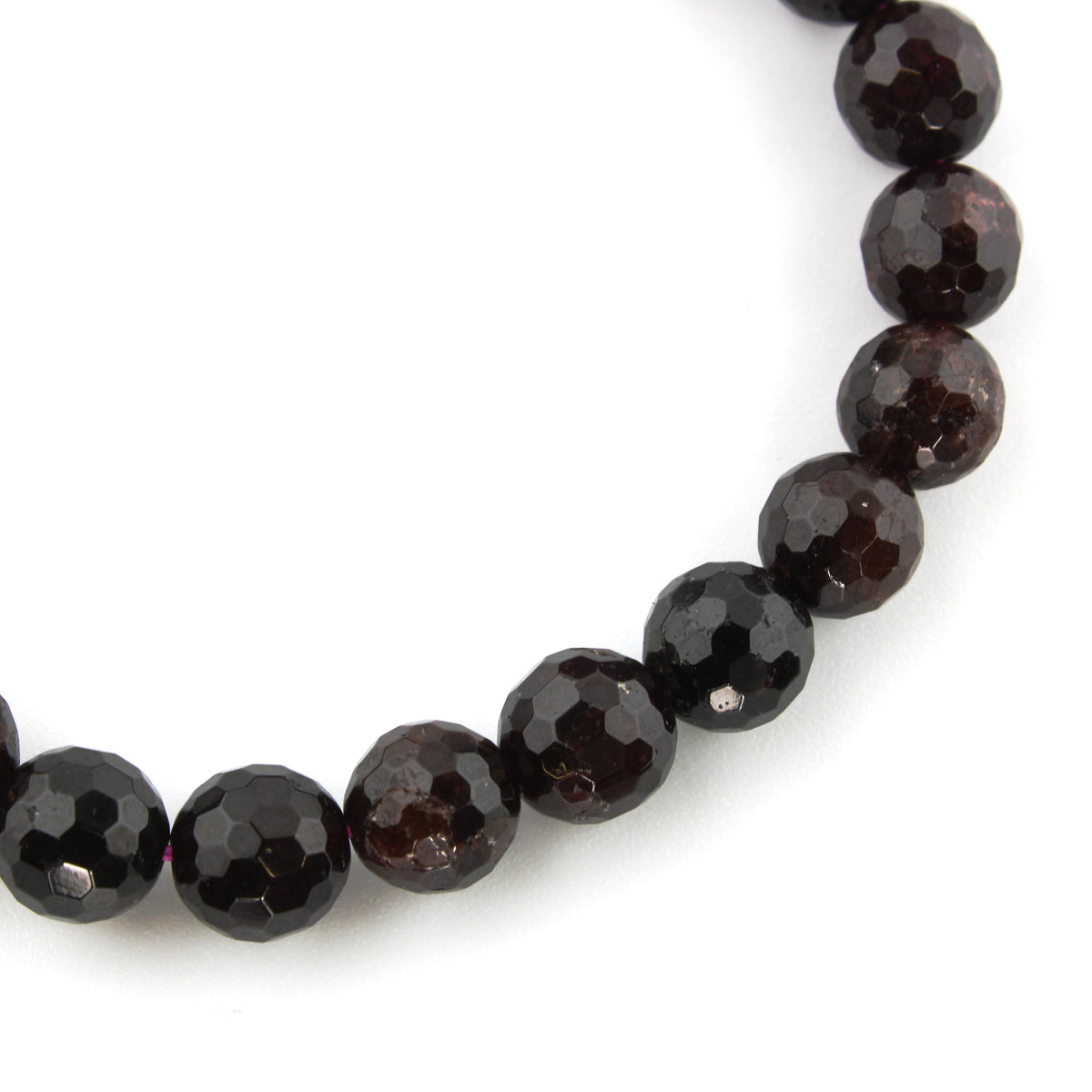 Garnet B Faceted Round Bracelet - 8mm