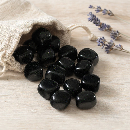 Green Goldstone Tumbled Stones (Synthetic)