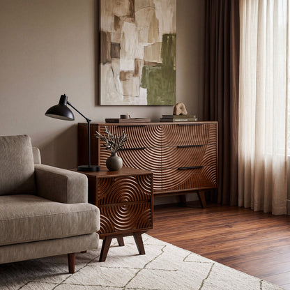 Harmony Solid Wood Dresser with 6 Drawers
