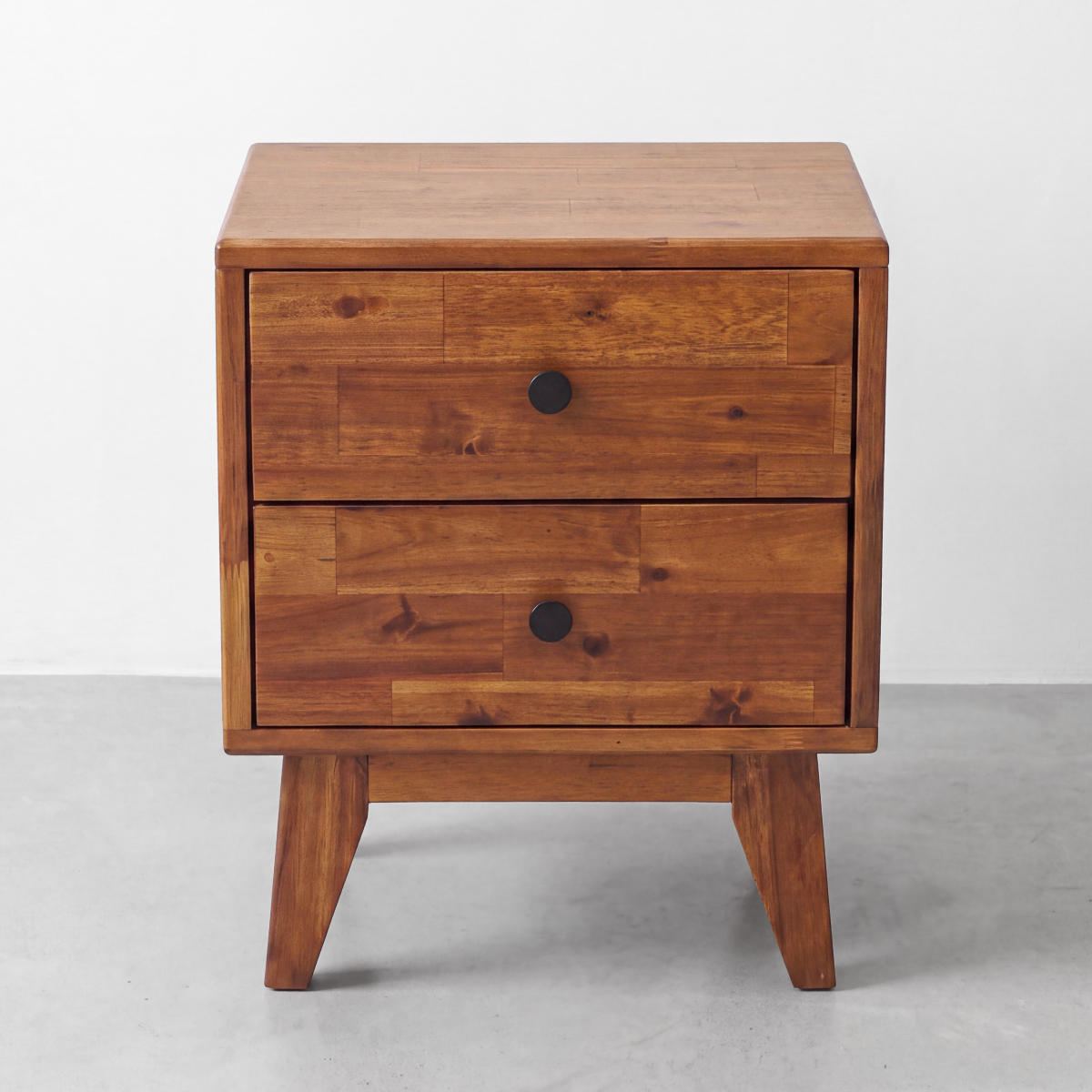 Silvia 2-Drawer Solid Wood Nightstand