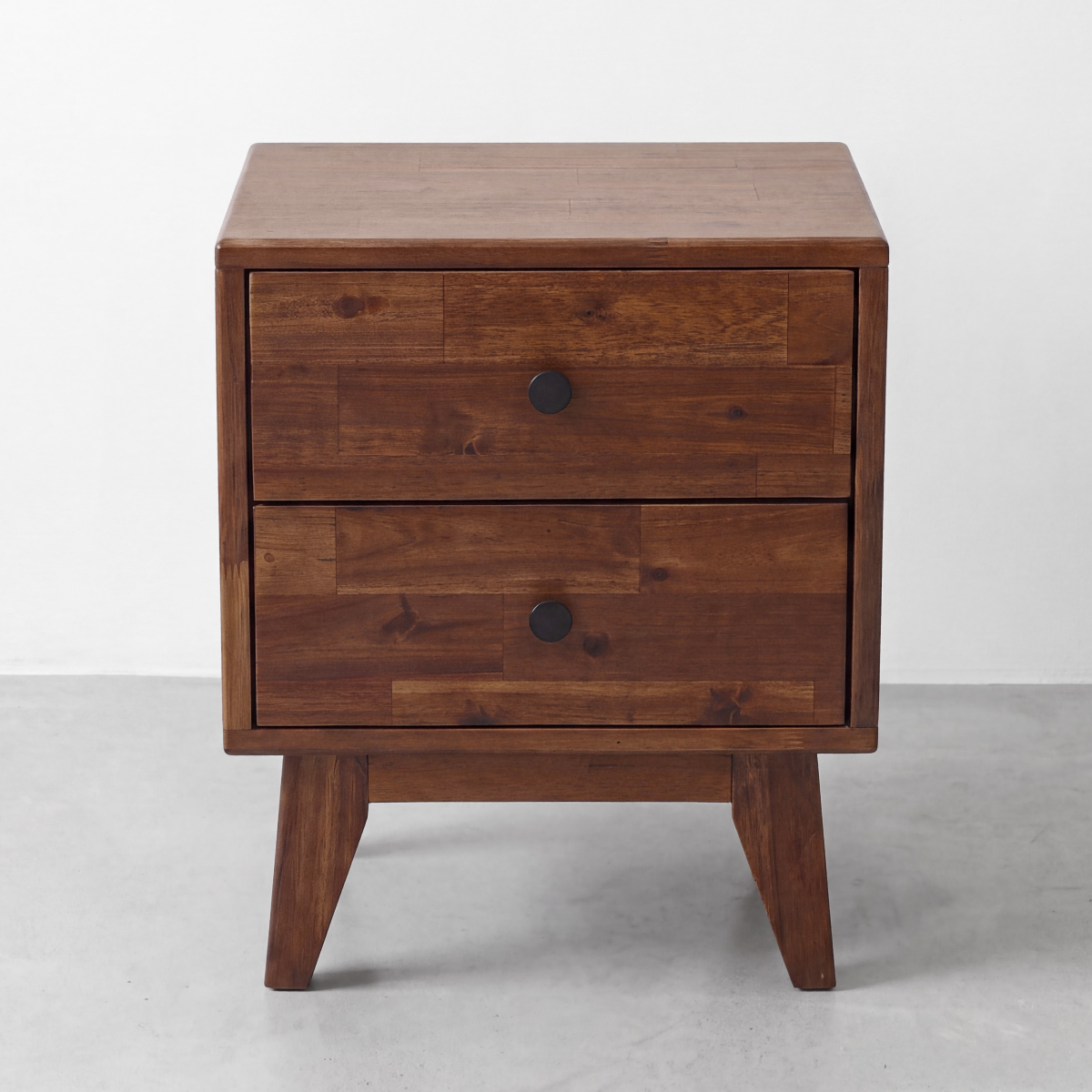 Silvia 2-Drawer Solid Wood Nightstand