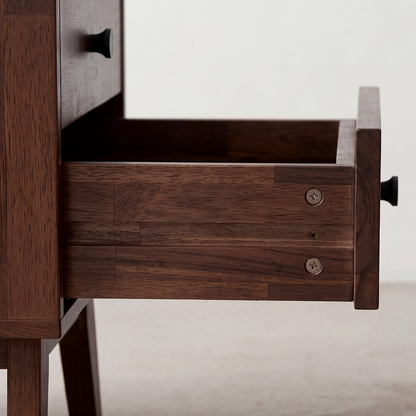 Silvia 2-Drawer Solid Wood Nightstand