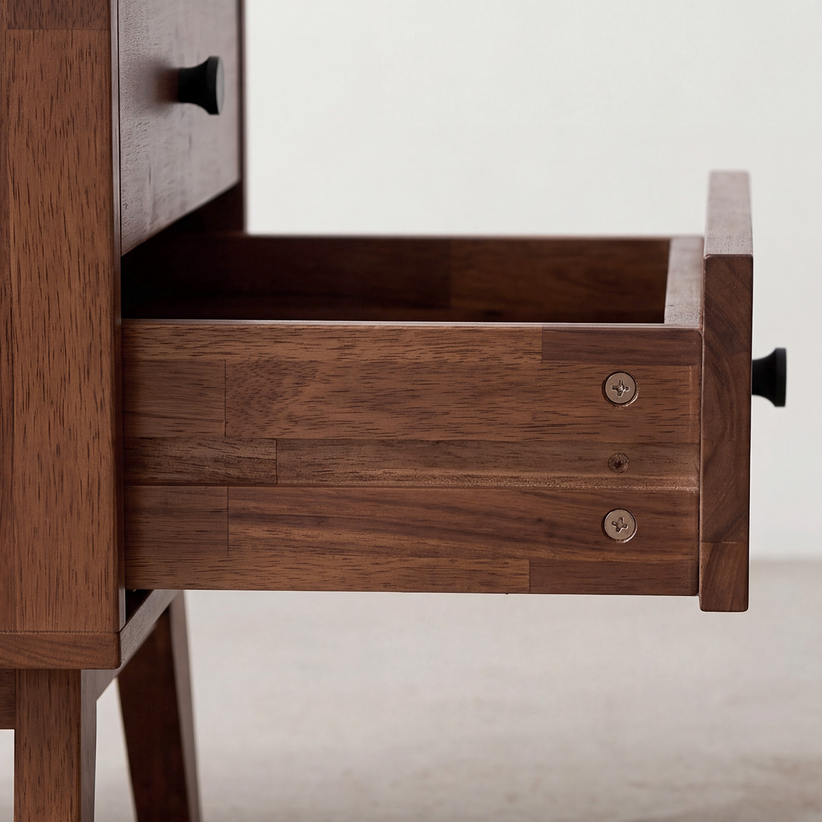 Silvia 2-Drawer Solid Wood Nightstand