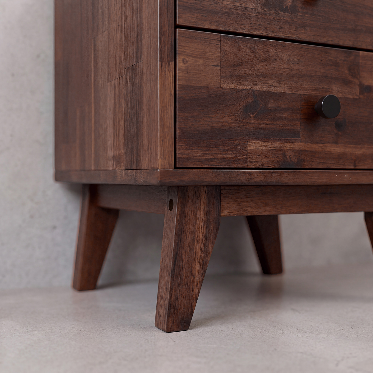 Silvia 2-Drawer Solid Wood Nightstand