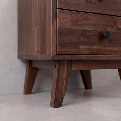 Silvia 2-Drawer Solid Wood Nightstand