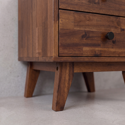 Silvia 2-Drawer Solid Wood Nightstand