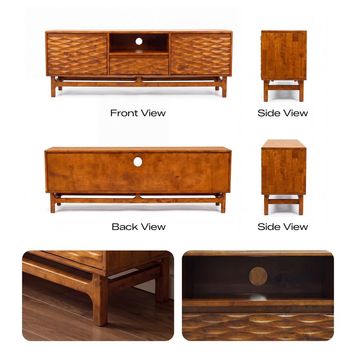 Elara Solid Wood TV Stand