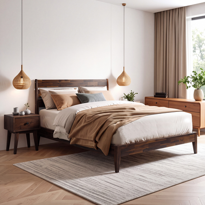 Sofia 1-Drawer Solid Wood Nightstand