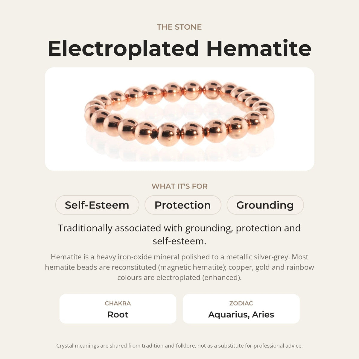Hematite Electroplated Bead Bracelet (Enhanced)