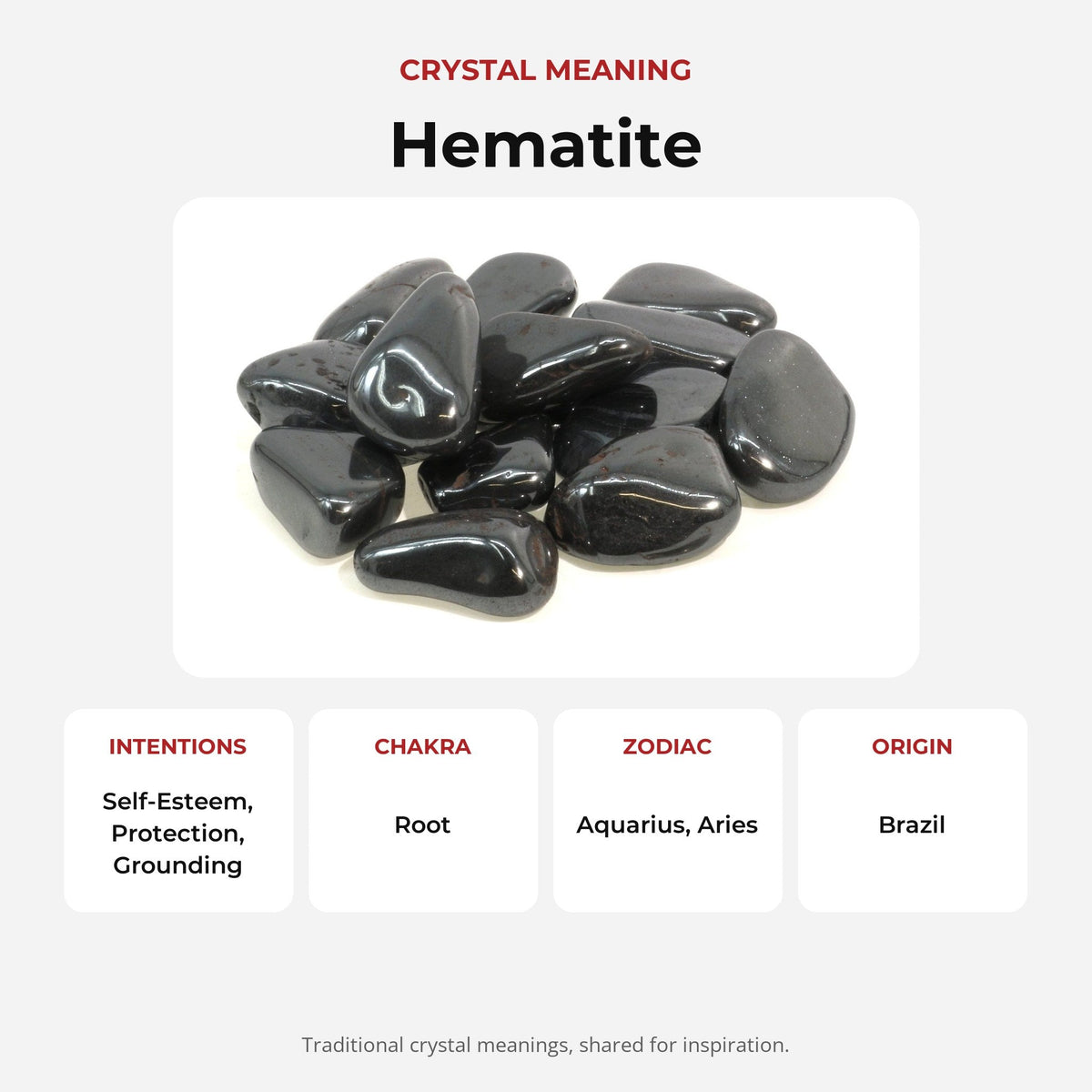 Hematite Tumbled Stones