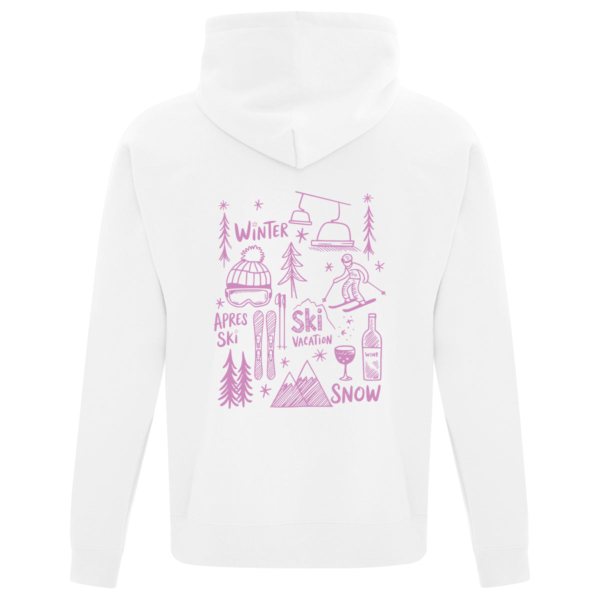 Hoodie Ski Doodles imprimé