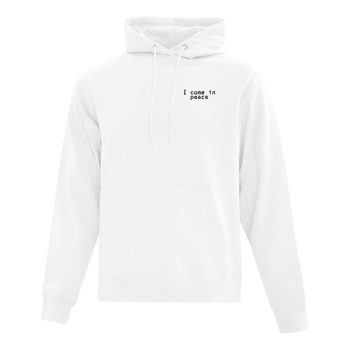Hoodie "I Come In Peace" brodé