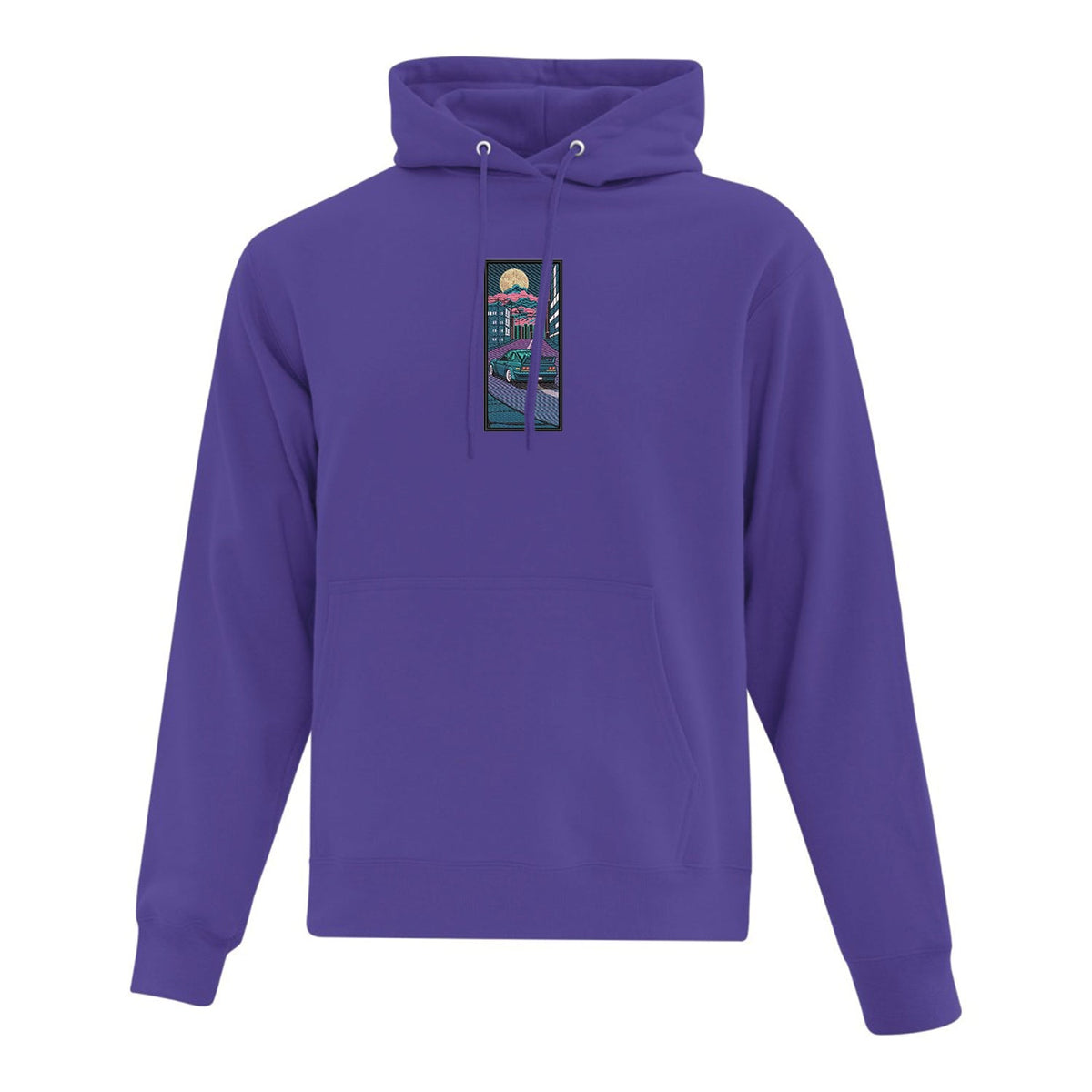 Hoodie Nuit au Japon brodé