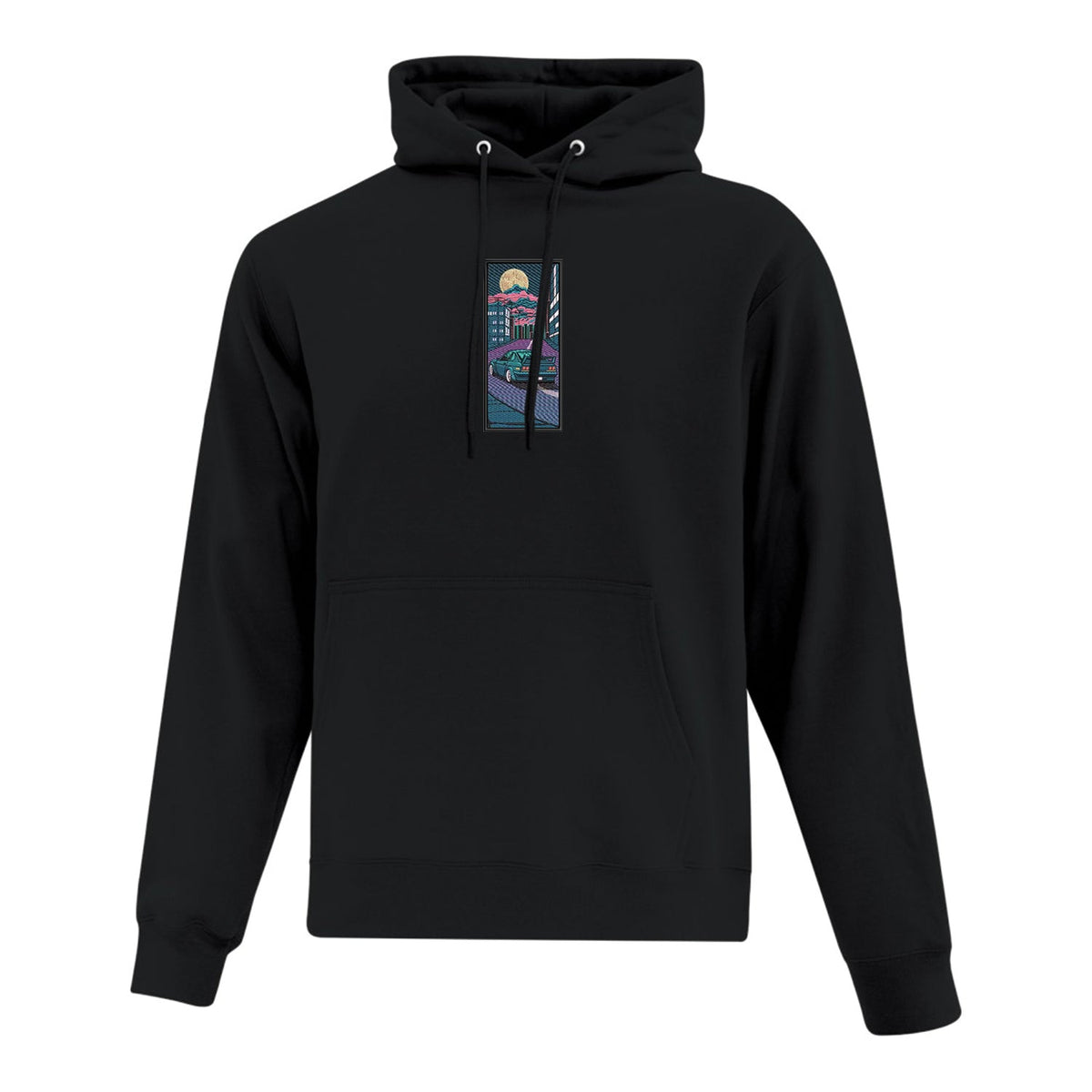 Hoodie Nuit au Japon brodé