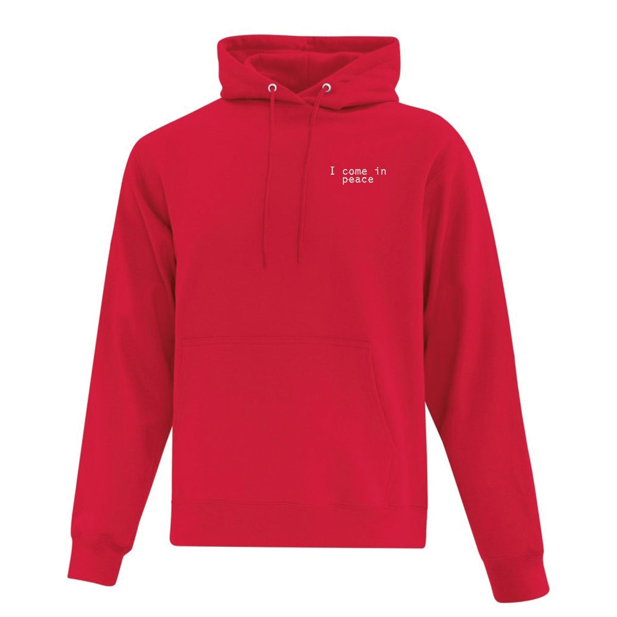 Hoodie "I Come In Peace" brodé