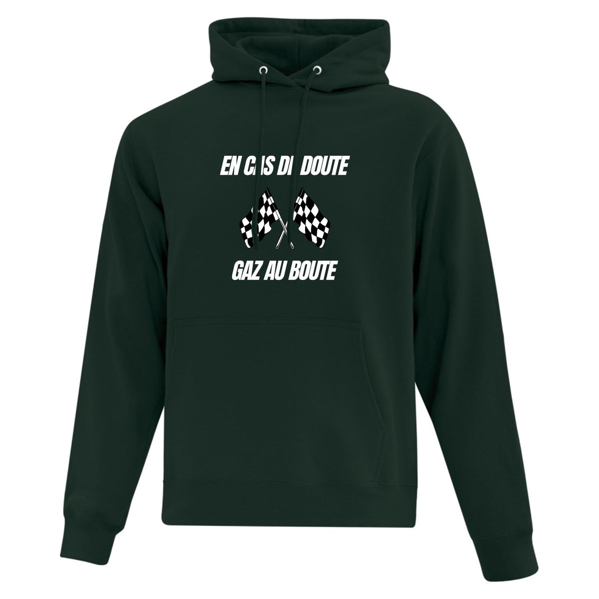 Hoodie "Gaz au boute" imprimé