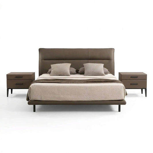 Hudson Genuine Leather Bed