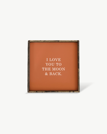 I Love You to the Moon & Back Wood Sign – Nursery Wall Art - AURABAGS SHOP