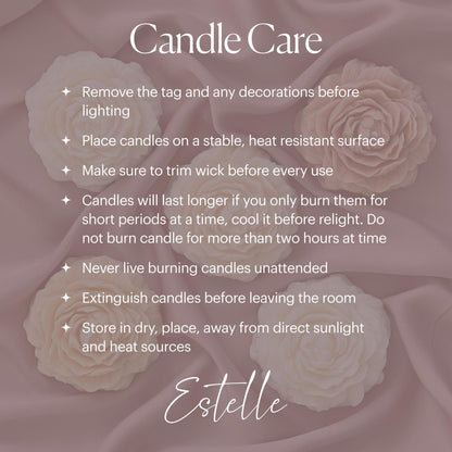 Lily of the valley Pillar Candle | Handmade Decorative Candle