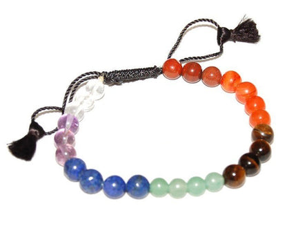 Chakra Stones Round Bracelet - 8mm