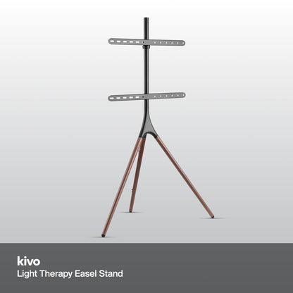 Kivo Easel: Walnut Wood + Steel Light Therapy Panel Stand