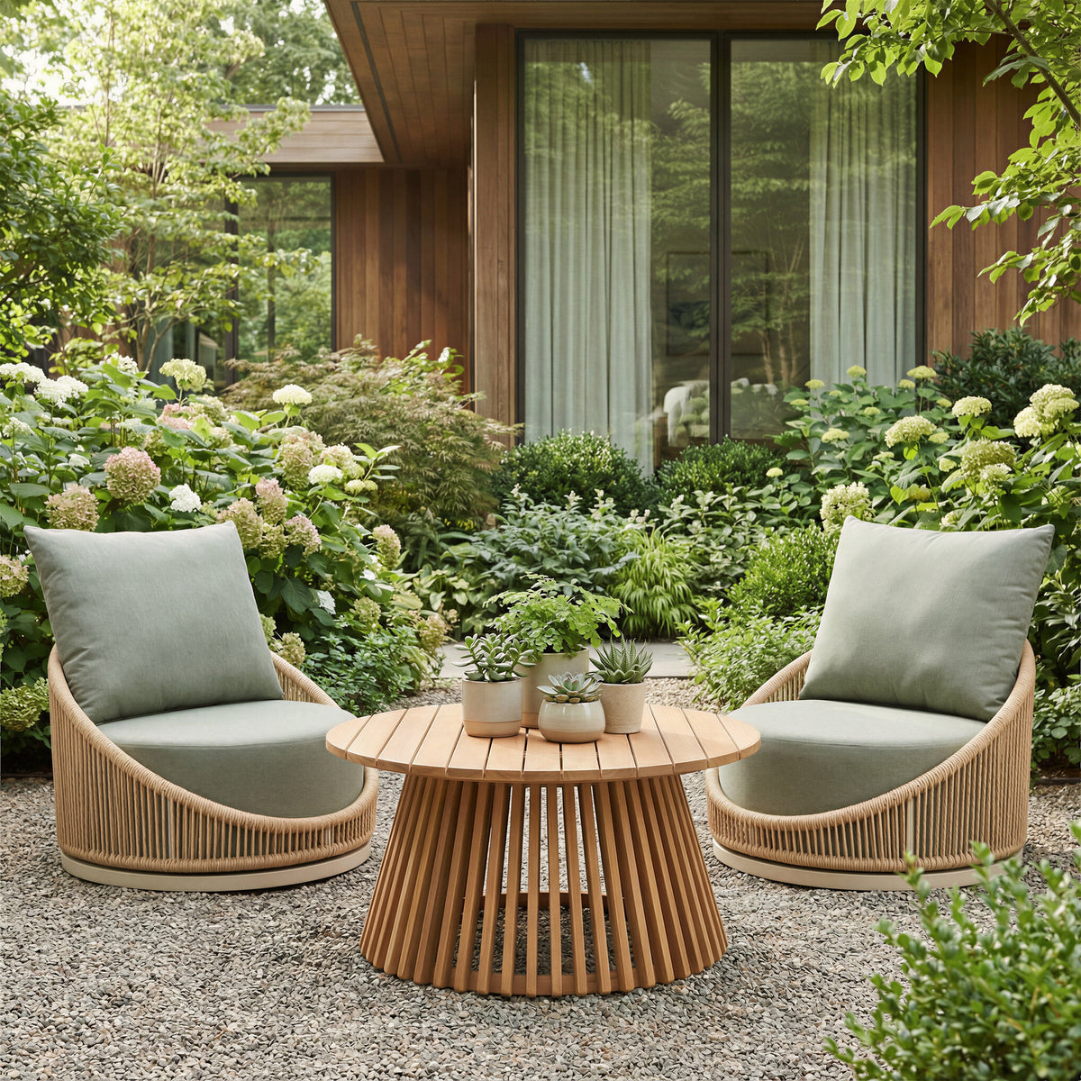 Prairie Outdoor Swivel Chair - Natural