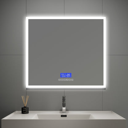 LED Bluetooth Bathroom Mirror with Speaker, Anti-Fog, Dimmable – 24" / 30" / 36" / 42" / 60" x 32"