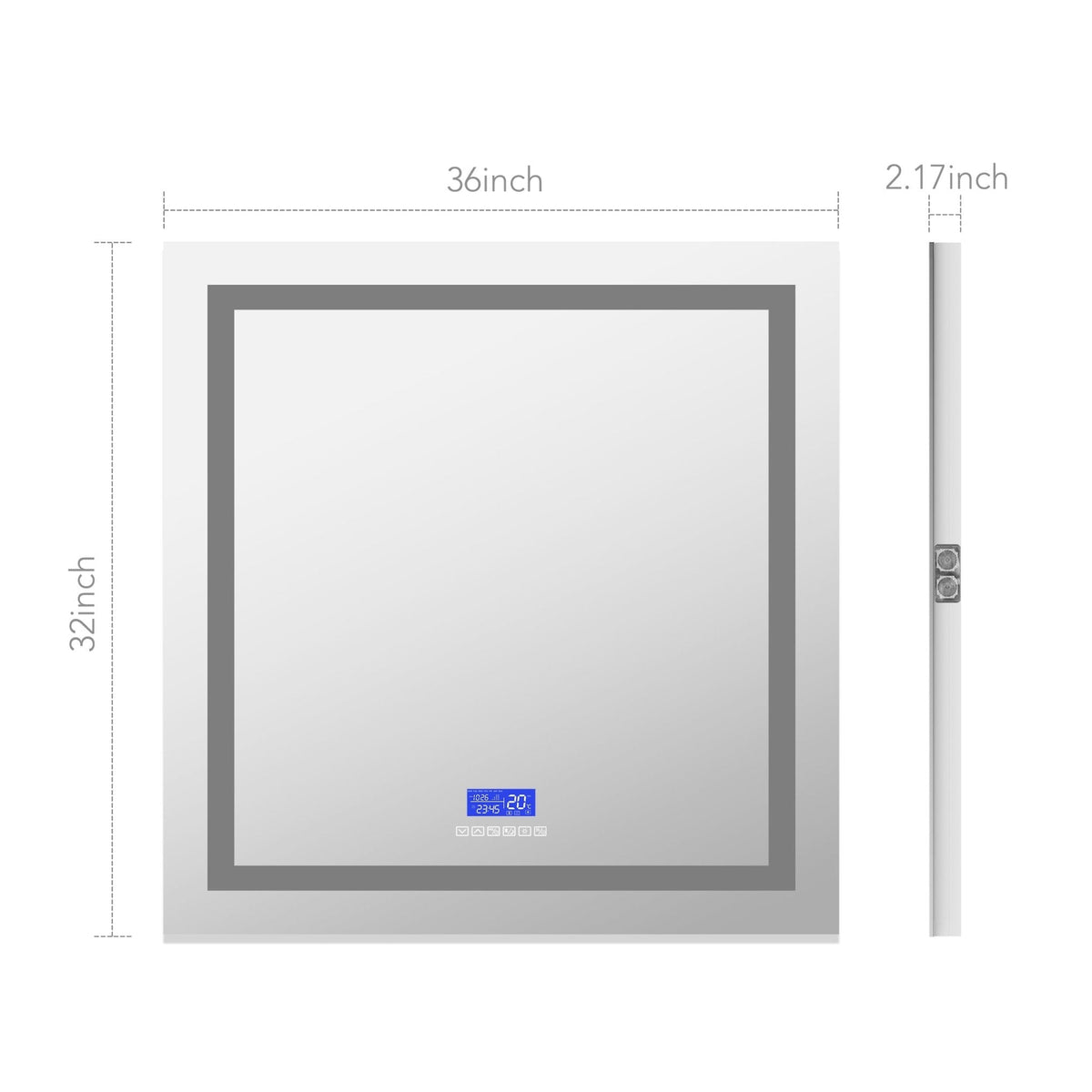 24"–42" LED Bathroom Mirror with Bluetooth Speaker, Touch Sensor, Anti-Fog, 3-Color Light