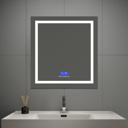 24"–42" LED Bathroom Mirror with Bluetooth Speaker, Touch Sensor, Anti-Fog, 3-Color Light