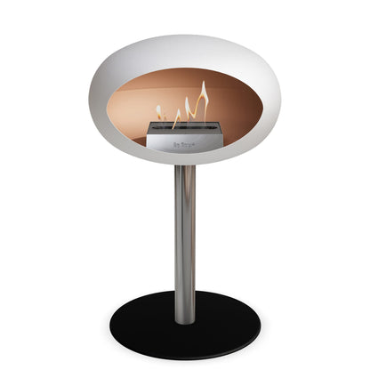 Le Feu Steel Low Dome <br>White