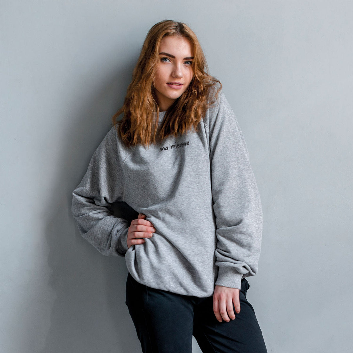 Crewneck "Ma mienne" brodé