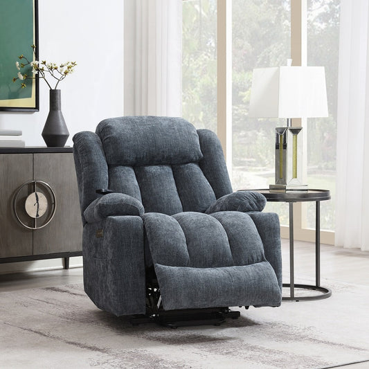 Krabi Power Recliner w/Lift, Heating & Massage - Blue