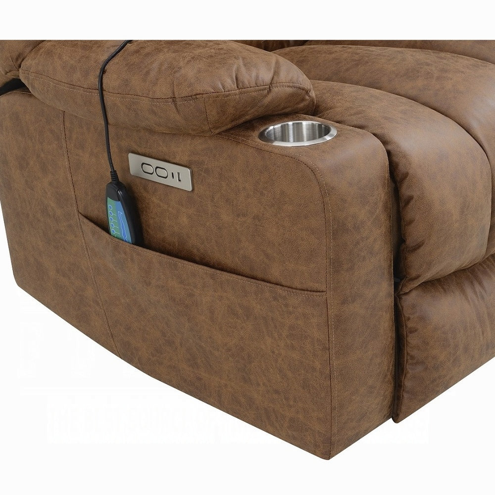 Krabi Power Recliner w/Lift, Heating & Massage - Brown
