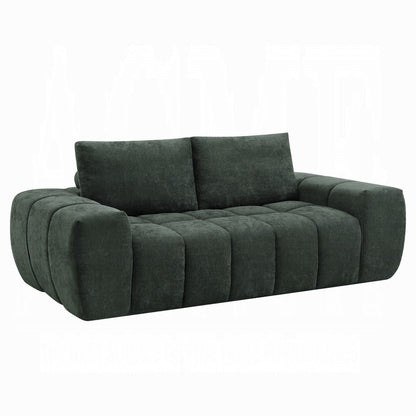 Cushy Condo Size 2 & 3 Seater Plush Sofas - Dark Green