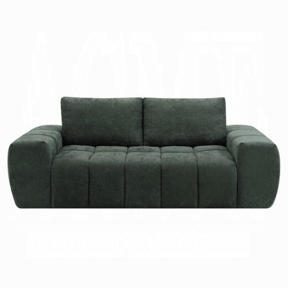 Cushy Condo Size 2 & 3 Seater Plush Sofas - Dark Green