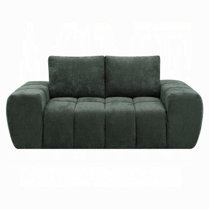 Cushy Condo Size 2 & 3 Seater Plush Sofas - Dark Green