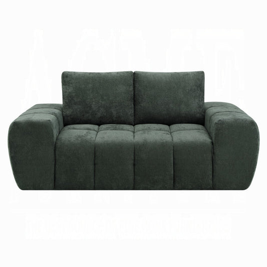 Cushy Condo Size 2 & 3 Seater Plush Sofas - Dark Green