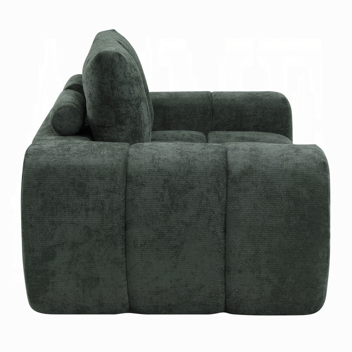 Cushy Condo Size 2 & 3 Seater Plush Sofas - Dark Green