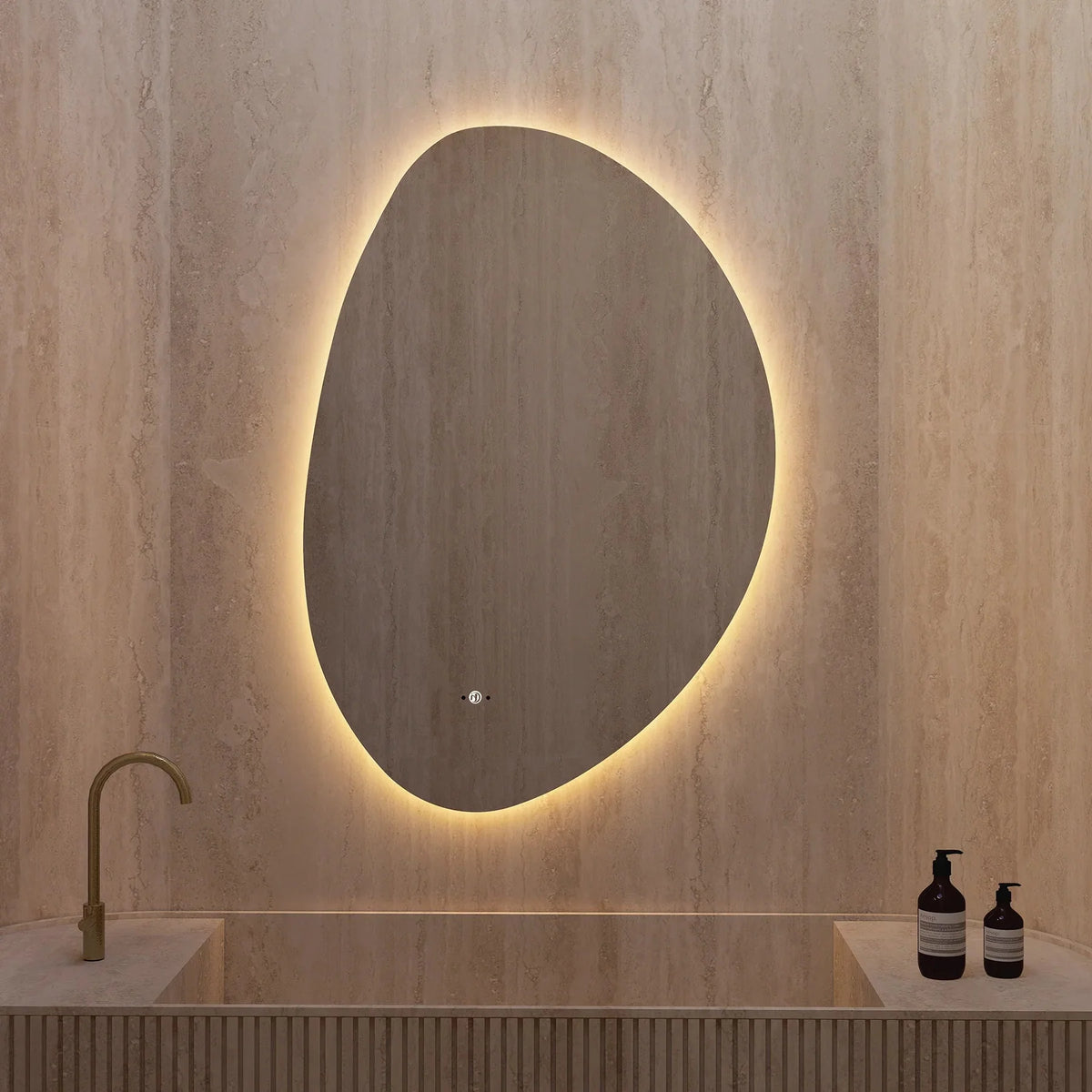 Minimalist LED Bathroom Mirror, Anti-Fog, Touchless Control – 24"x36" / 26"x38"