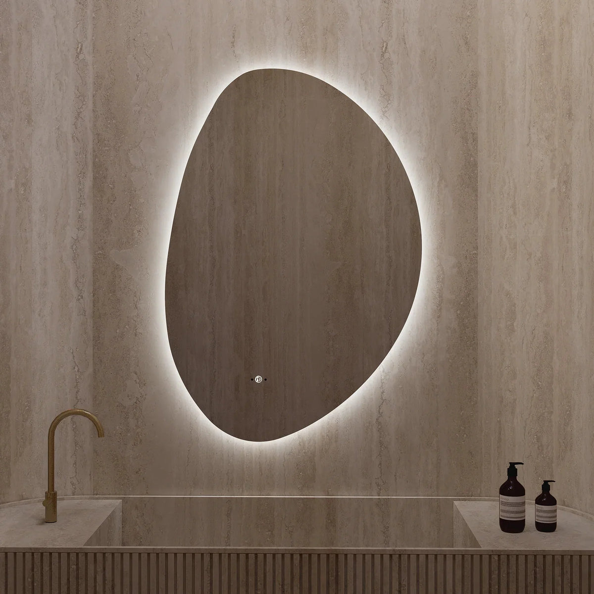 Minimalist LED Bathroom Mirror, Anti-Fog, Touchless Control – 24"x36" / 26"x38"